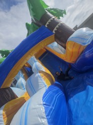 1000012124 1748475332 15' Tropical Marble inflatable water slide