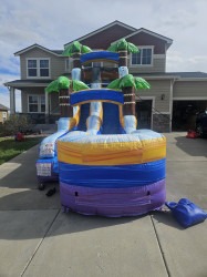 1000012125 1747845950 15' Tropical Marble inflatable water slide