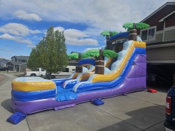 15' Tropical Marble inflatable water slide